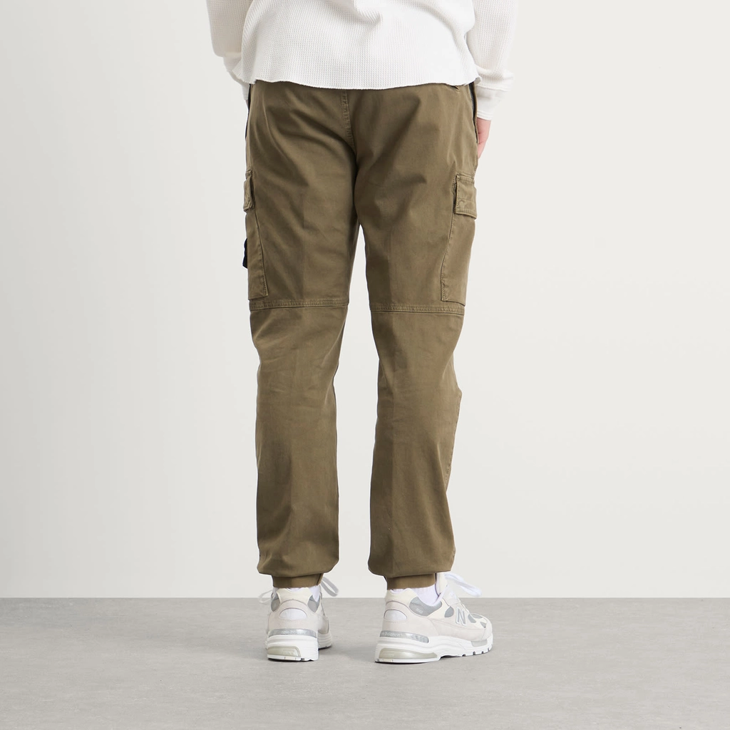 Stone Island Men's Sateen Cargo Jogger Pants Military Green